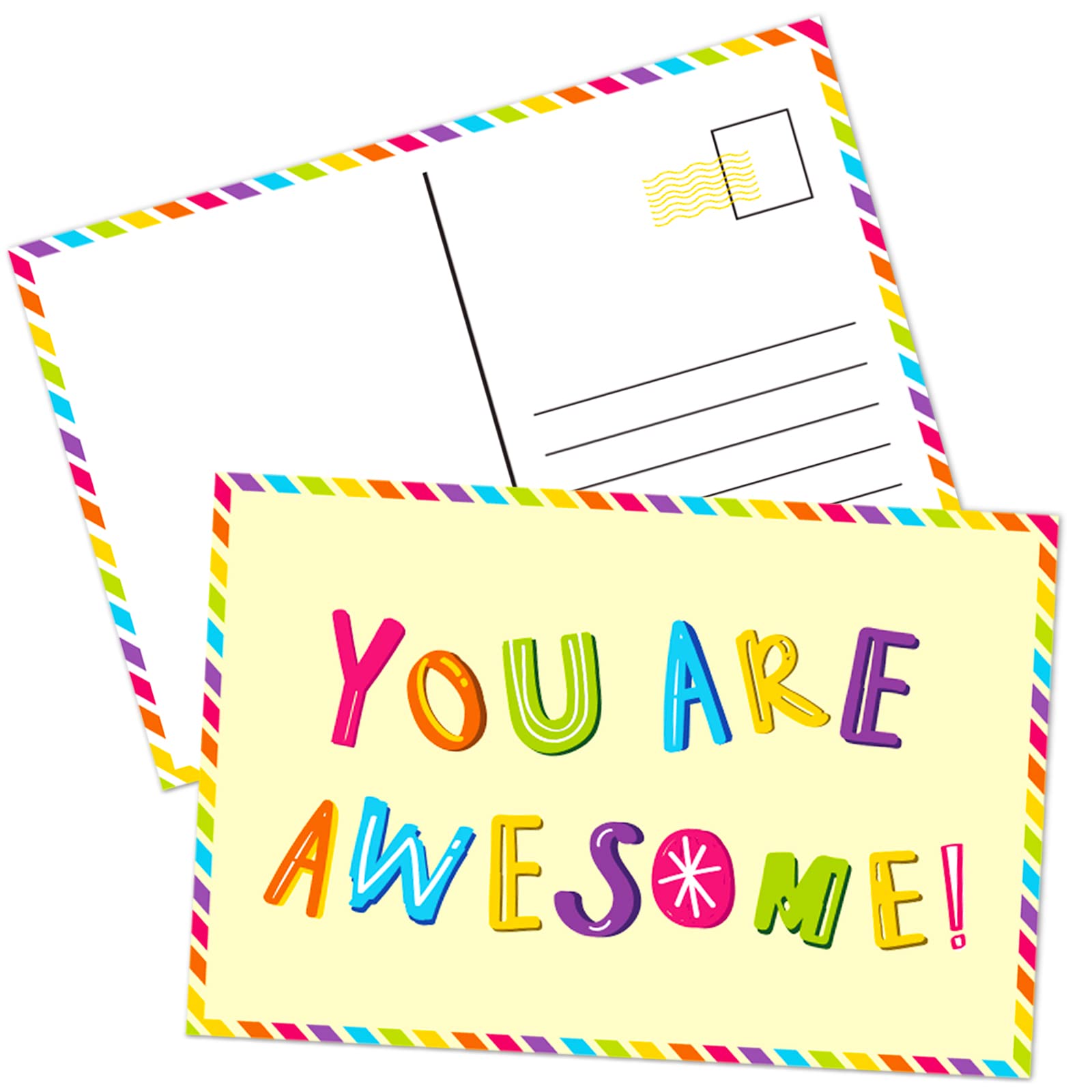 KiDEPOCH 60 Pack You Are Awesome Postcards 4” x 6” Kudos Appreciation You Are Awesome Note Cards for Kids and Adults Colorful Appreciation Thank You Cards You Are Awesome Greeting Cards