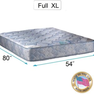 DS Solutions USA Chiro Premier Double-Sided Orthopedic (Blue) Full XL Mattress Only with Mattress Cover Protector - Fully Assembled, Innerspring Coils, Long Lasting Comfort