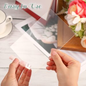 12 Pcs Clear Acrylic Place Cards with 12 Acrylic Holder Wedding Table Numbers with Acrylic Stand ​DIY Table Name Cards Plates for Wedding Reception Banquet Decors(5 x 7 x 0.08 Inch)