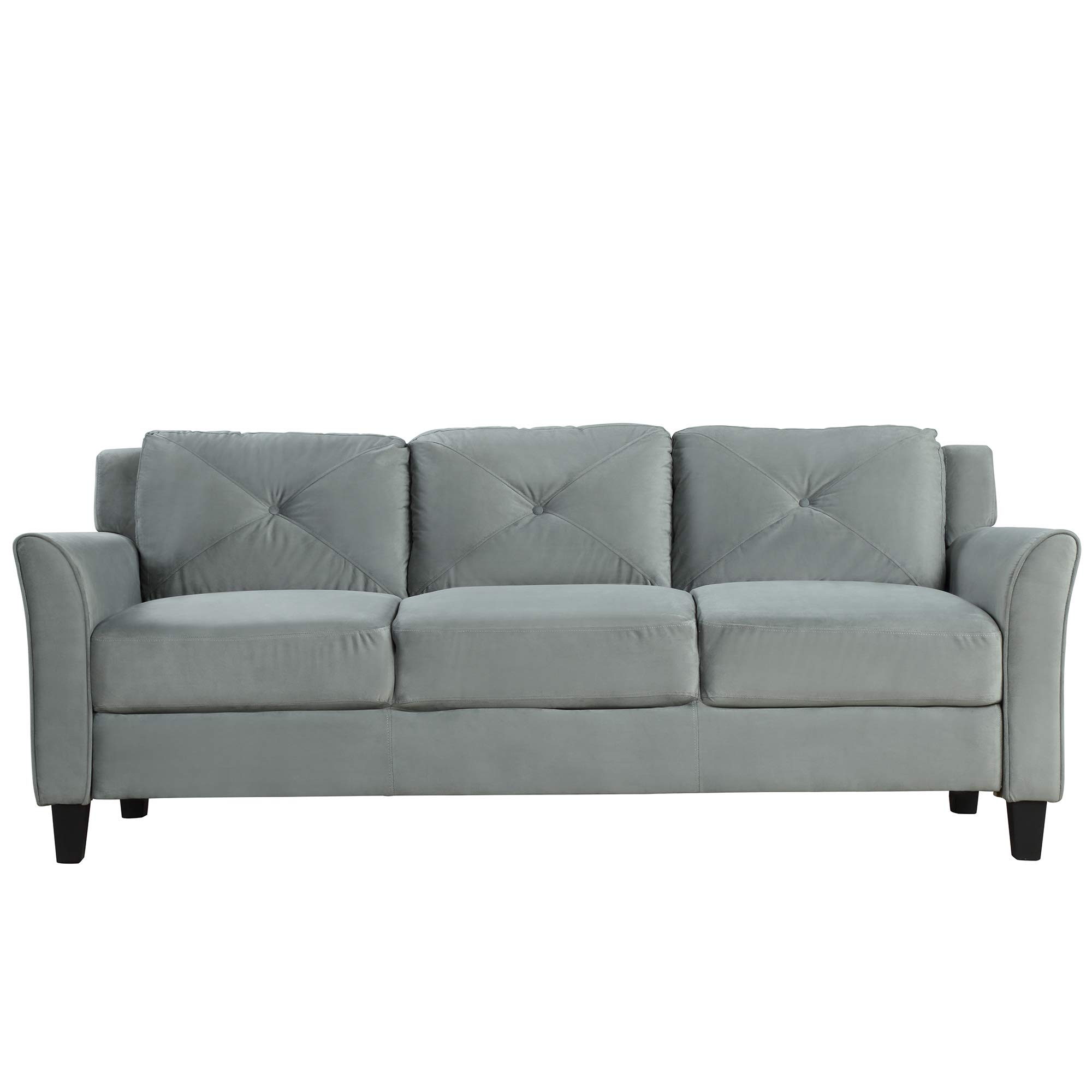 Merax 3 Pieces Sectioanal Couch Set, Living Room Furniture Set 3 Piece,Modern Style Button Tufted 3 Piece Sofa Couch Set Included 3 Seater Sofa, an Loveseat and A Armchair,Gray