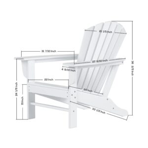 WestinTrends Dylan Dylan 3-Piece Outdoor Adirondack Chair with Side Table Set Dark Brown