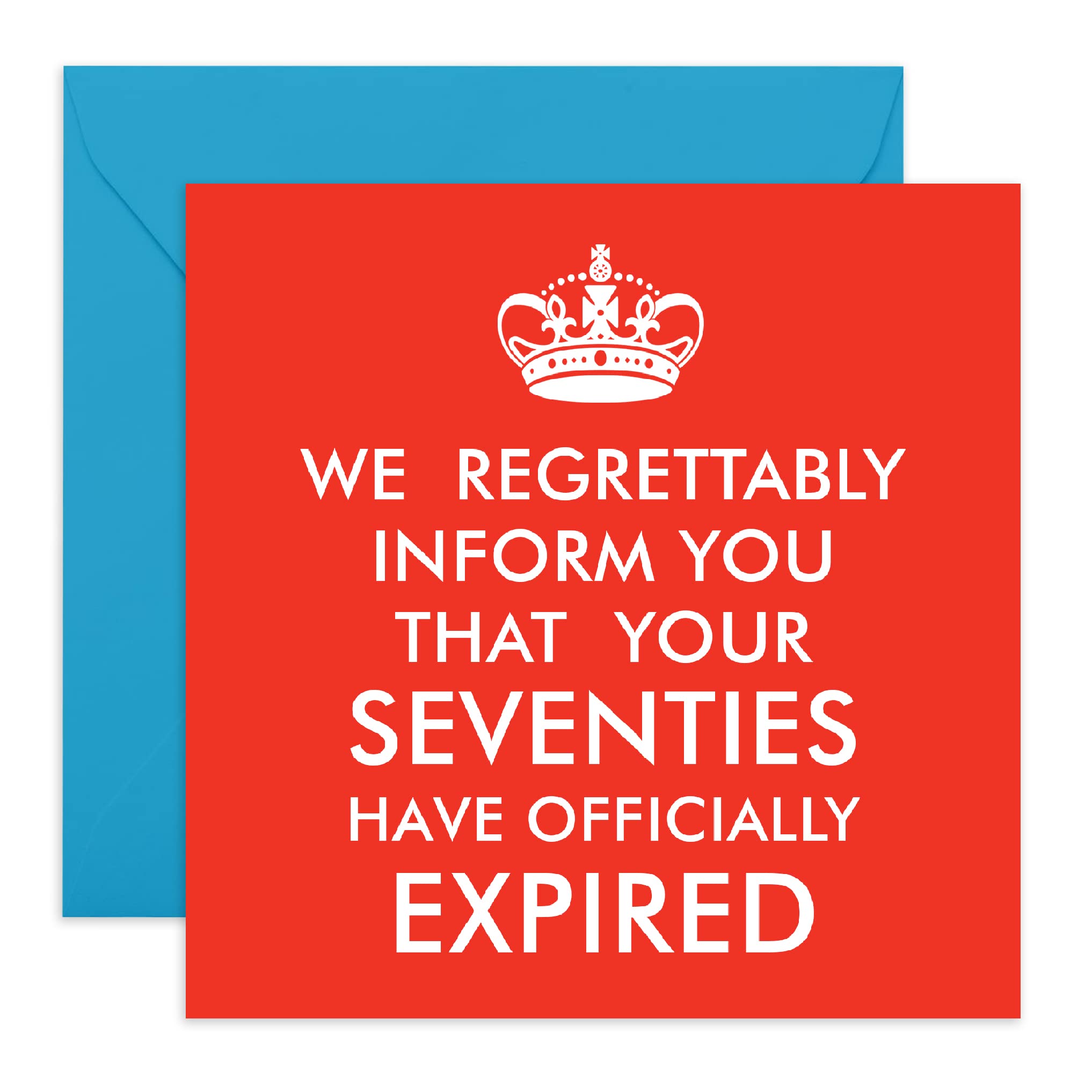 CENTRAL 23 Happy 80th Birthday Card - 'Seventies Have Expired' - Funny Birthday Cards for Women Men Age 80 - Dad Mom Grandad Nana - 80 Year Old - Comes With Fun Stickers