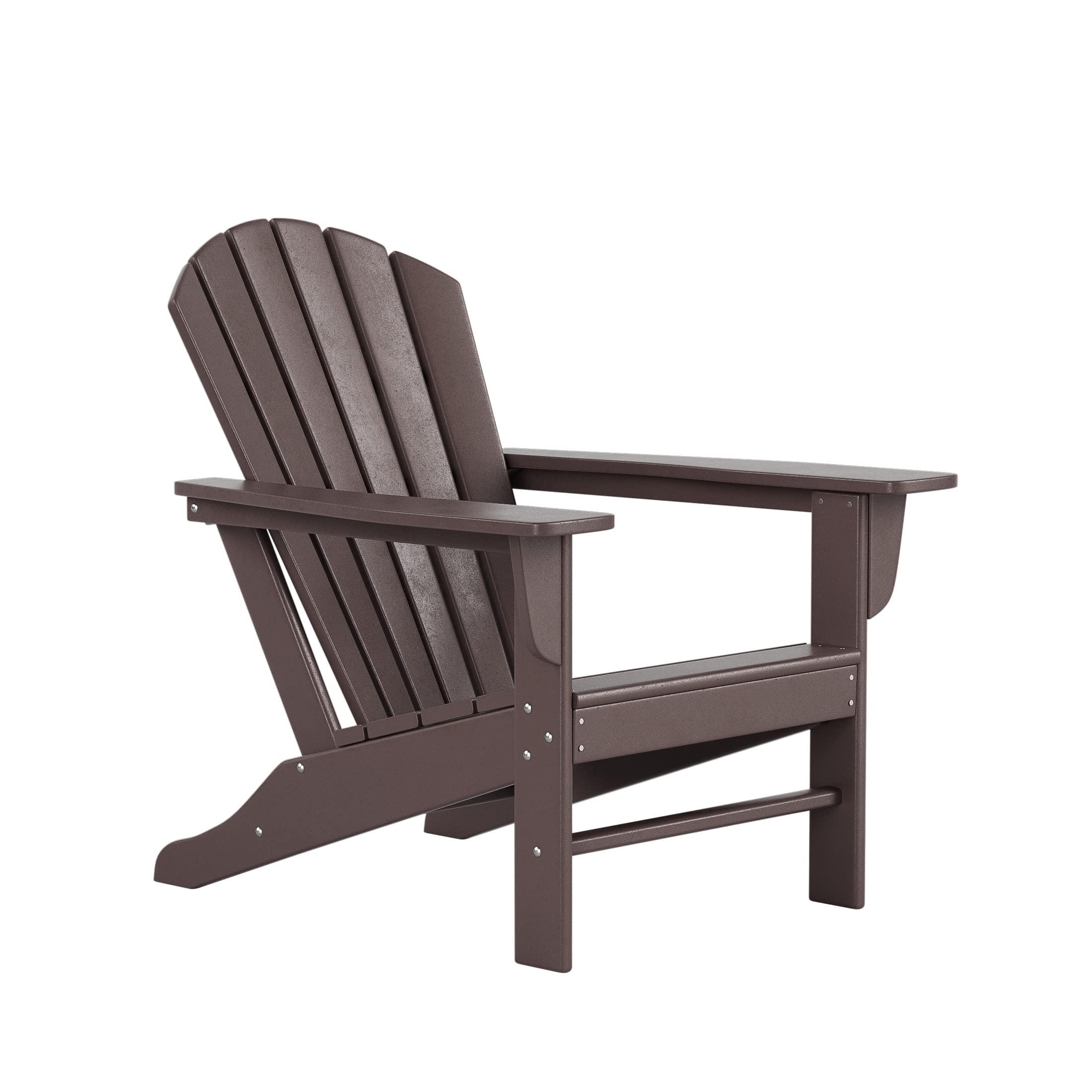 WestinTrends Dylan Dylan 3-Piece Outdoor Adirondack Chair with Side Table Set Dark Brown