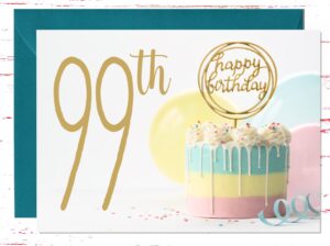 audacious cards 99th birthday card - beautiful 99th birthday card for women, for her for 99 year old birthday