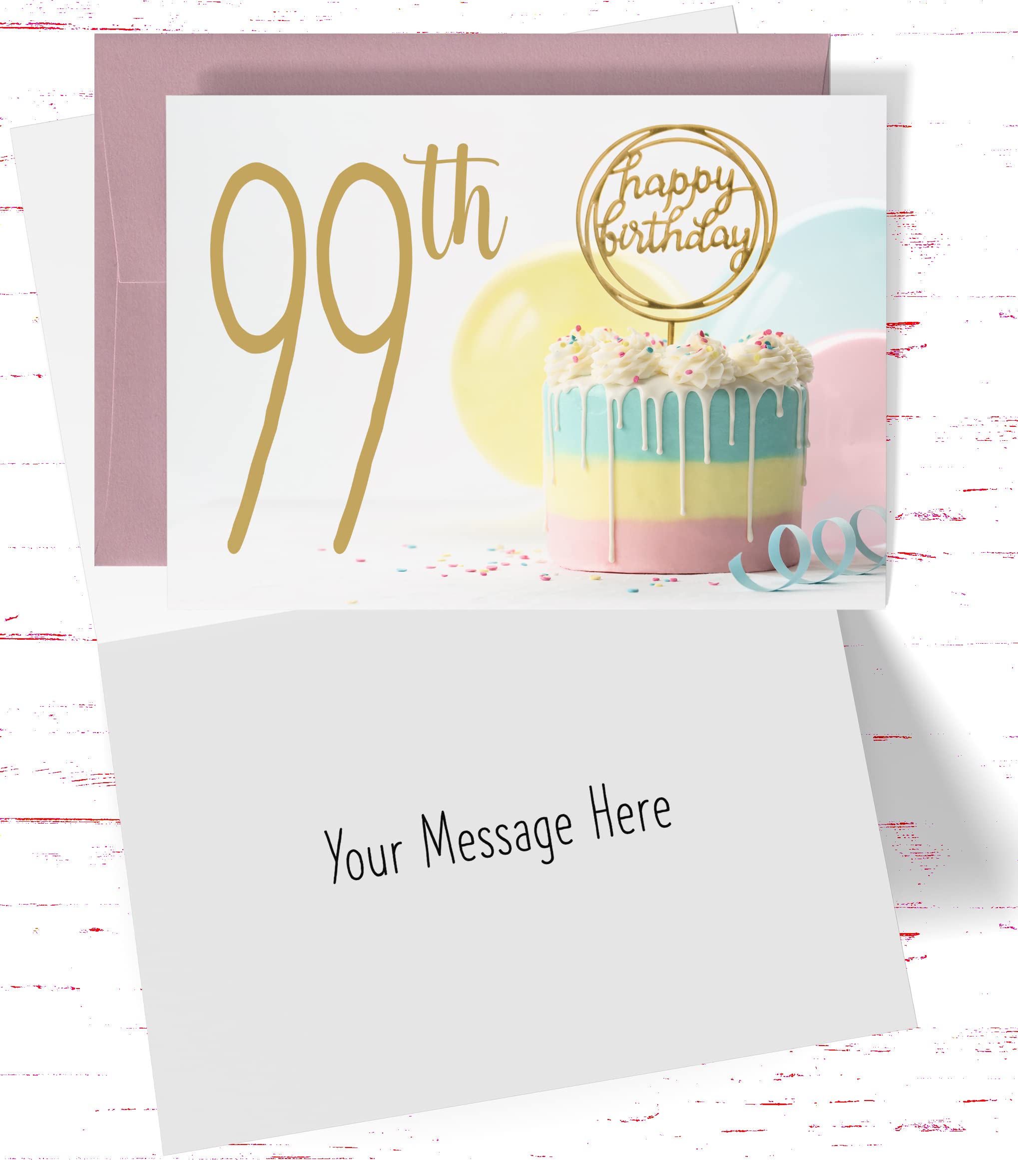 Audacious Cards 99th Birthday Card - Beautiful 99th Birthday Card for Women, For Her for 99 Year Old Birthday