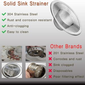 40pcs Heavy Duty Stainless Steel Slop Basket Filter Trap, 2.75" Top / 1" Mesh Metal Sink Strainer,Perfect for Kitchen Sink/Bathroom Bathtub Wash basin Floor drain balcony Drain Hole,Utility