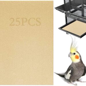 25PCS Gravel Paper for Bird Cage,11" x17" Bird cage Liner Gravel Paper Special for Bird Cage in sea Sand-Great for Hard-Billed Birds Safe& Clean & Easy for Improved Digestion…