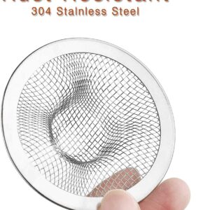 40pcs Heavy Duty Stainless Steel Slop Basket Filter Trap, 2.75" Top / 1" Mesh Metal Sink Strainer,Perfect for Kitchen Sink/Bathroom Bathtub Wash basin Floor drain balcony Drain Hole,Utility