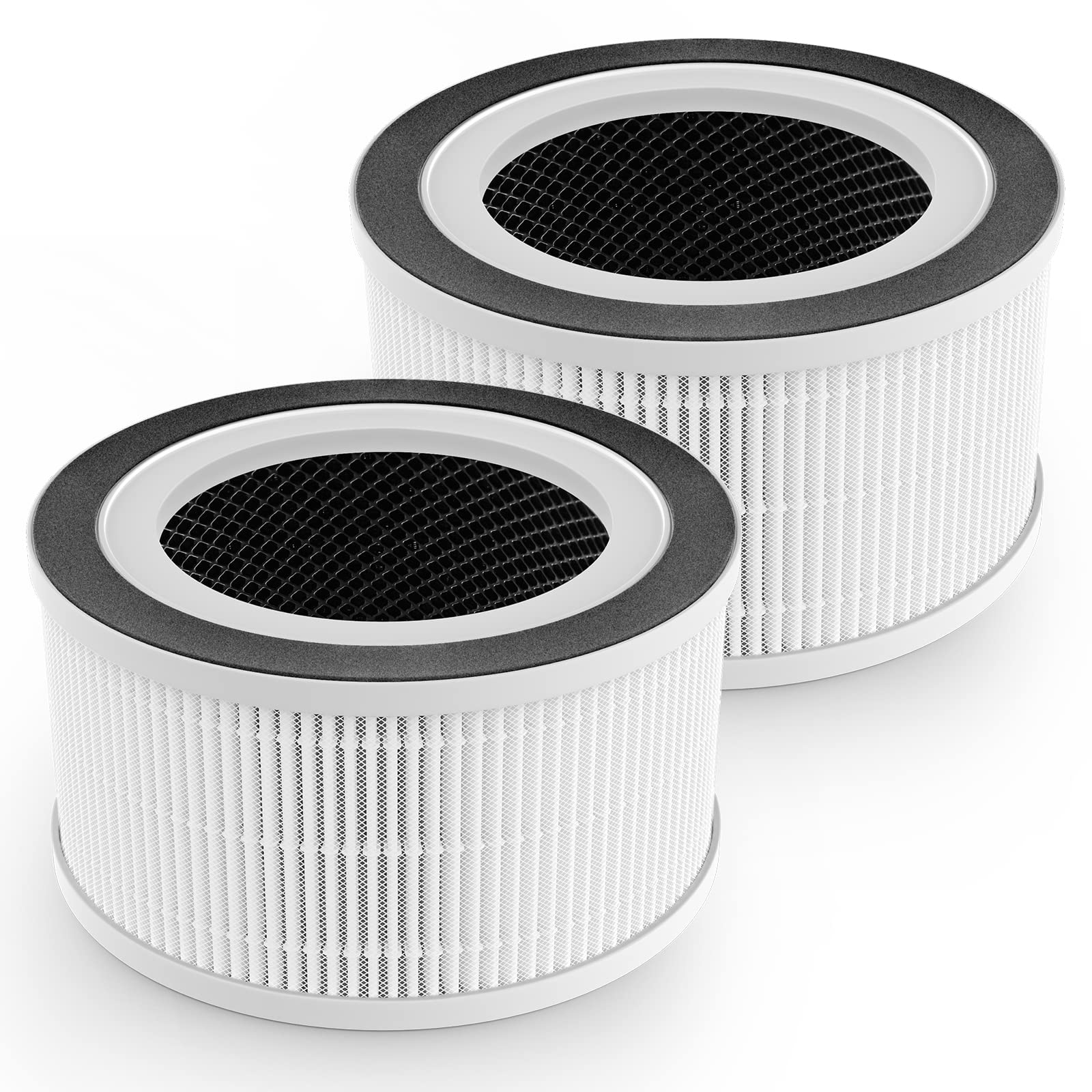 2-Pack H13 True HEPA Filter Compatible with Afloia Fillo/Halo/Mooka Allo, 3-in-1 H13 True HEPA Filtration for Fillo Air Puri-fier Filter, for MOOKA Allo Filter