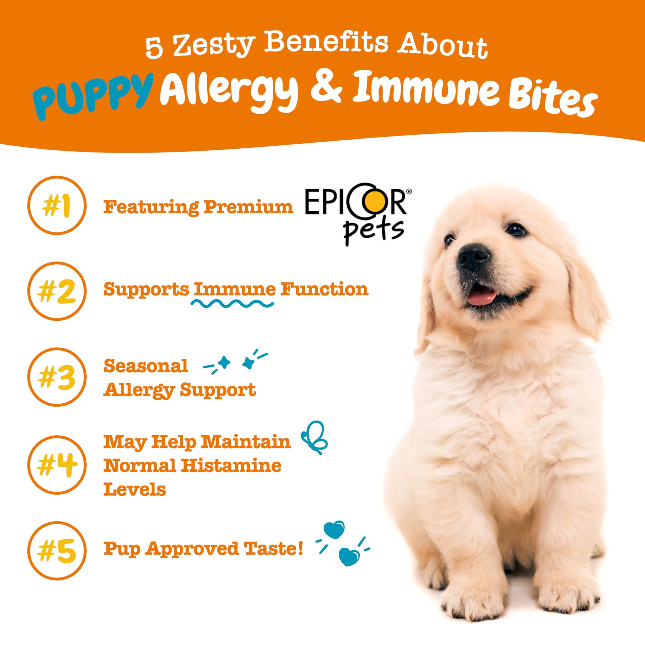 Zesty Paws Dog Allergy Relief - Anti Itch Supplement - Omega 3 Probiotics for Dogs - Digestive Health - Soft Chews for Skin & Seasonal Allergies - with Epicor Pets - Puppy - Lamb - 90 Count