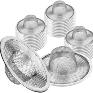 40pcs Heavy Duty Stainless Steel Slop Basket Filter Trap, 2.75" Top / 1" Mesh Metal Sink Strainer,Perfect for Kitchen Sink/Bathroom Bathtub Wash basin Floor drain balcony Drain Hole,Utility