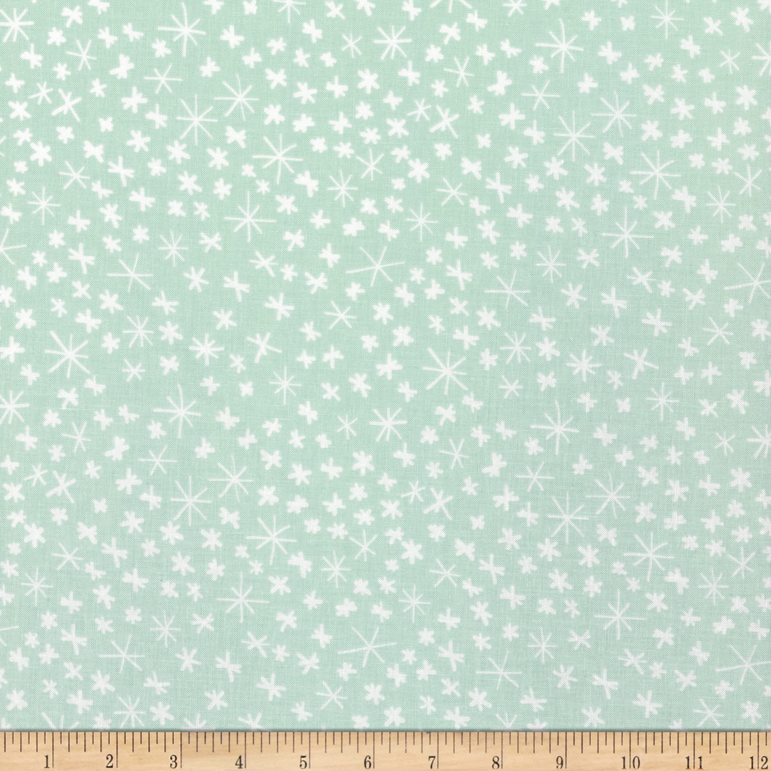 Riley Blake Designs Riley Blake Nice Ice Baby Snowflakes Fabric, Mint