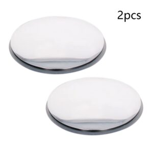 Bettomshin 2Pcs Basin Sink Click Zinc Alloy 35mm Diameter Pop Up Push Button Drain Stopper for Bathroom Bathtubs Silver Tone