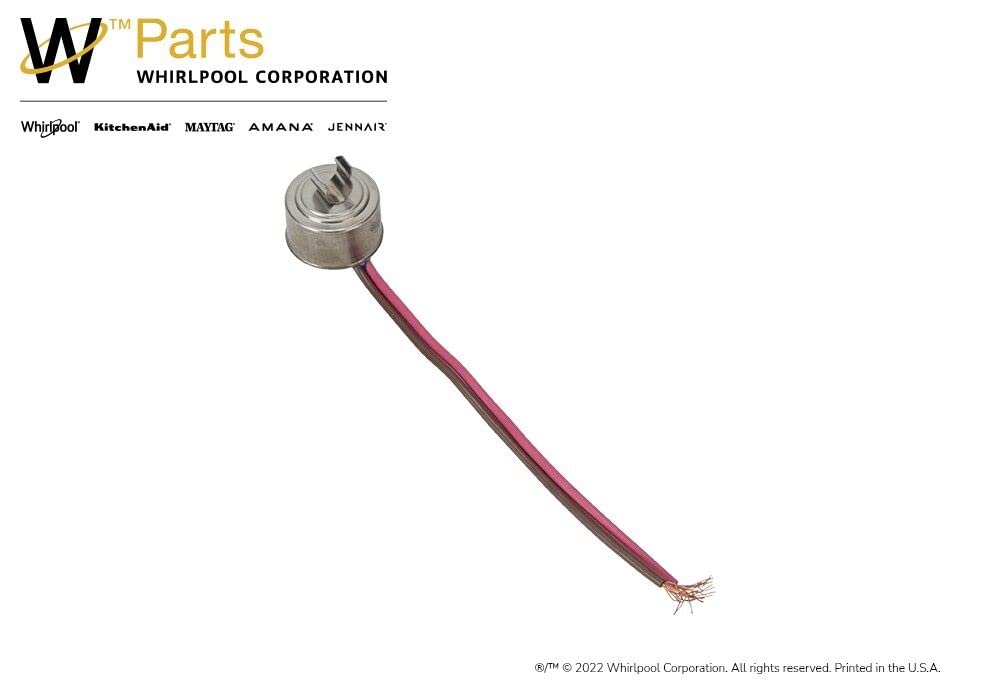 Whirlpool WP4387490 OEM SxS Refrigerator Defrost Thermostat, Red and White