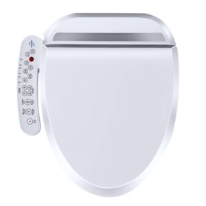 jymygs electronic bidet toilet seat elongated smart heated toilet seat, temperature controlled wash, warm air dryer, smart touch panel, adjustable warm water function, lon006mkj