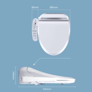 JYMYGS Electronic Bidet Toilet Seat Elongated Smart Heated Toilet Seat, Temperature Controlled Wash, Warm Air Dryer, Smart Touch Panel, Adjustable Warm Water Function, LON006MKJ