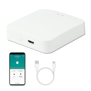 smart hub gateway: wi-fi & zigbee & bluetooth mesh multi-protocol communication gateway, app remote control, voice control, smart home bridge compatible with alexa/google home