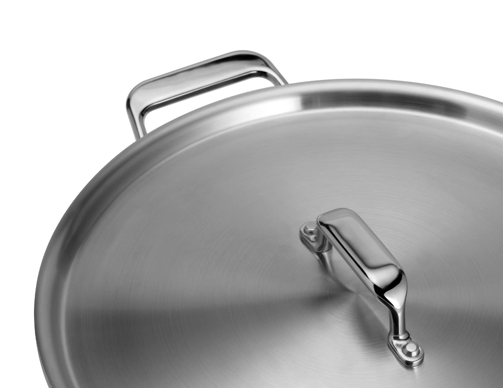 Misen 3 QT Stainless Steel Sauté Pan with Lid - Deep Frying Pan - Large 5-Ply Steel Cooking Pan