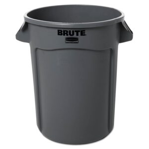 Rubbermaid Commercial 262000GRA Round Brute Container, Plastic, 20 gal, Gray