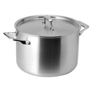 Misen 8 QT Stainless Steel Stock Pot with Lid - Stew & Soup Pot with Handles - Large Pot for Cooking