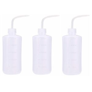 kingwei 3 pcs tattoo bottle squeeze wash bottle safety wash bottle 500ml convenient green soap supply wash tattoo accessories,plastic squeeze bottle with scale labels watering tools(16oz/3pcs)