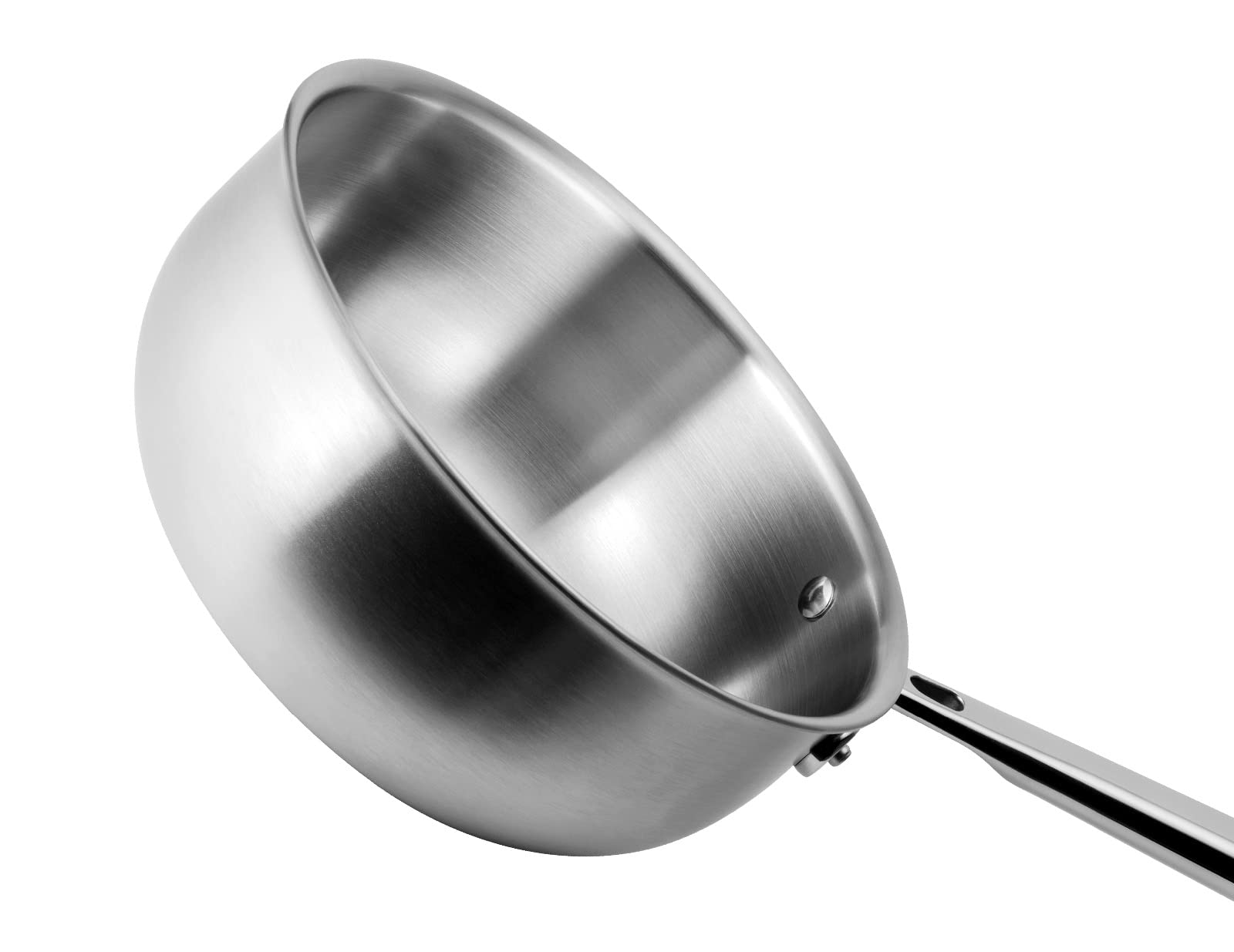 Misen 2 QT Stainless Steel Saucier Pan with Lid - 5-Ply Steel Sauce Pan