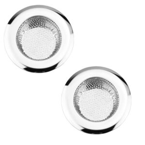 drain hair catcher,drain stoper,shower drain cover for bathtub, kitchen sink strainer, stainless steel bathroom sink, drain stopper with (2 pcs,4.5 in)