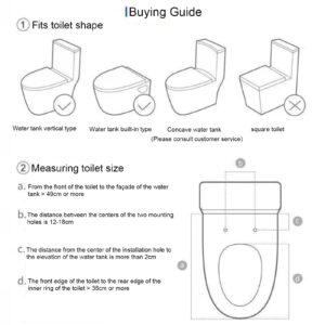 JYMYGS Electronic Bidet Toilet Seat Elongated Smart Heated Toilet Seat, Temperature Controlled Wash, Warm Air Dryer, Smart Touch Panel, Adjustable Warm Water Function, LON006MKJ