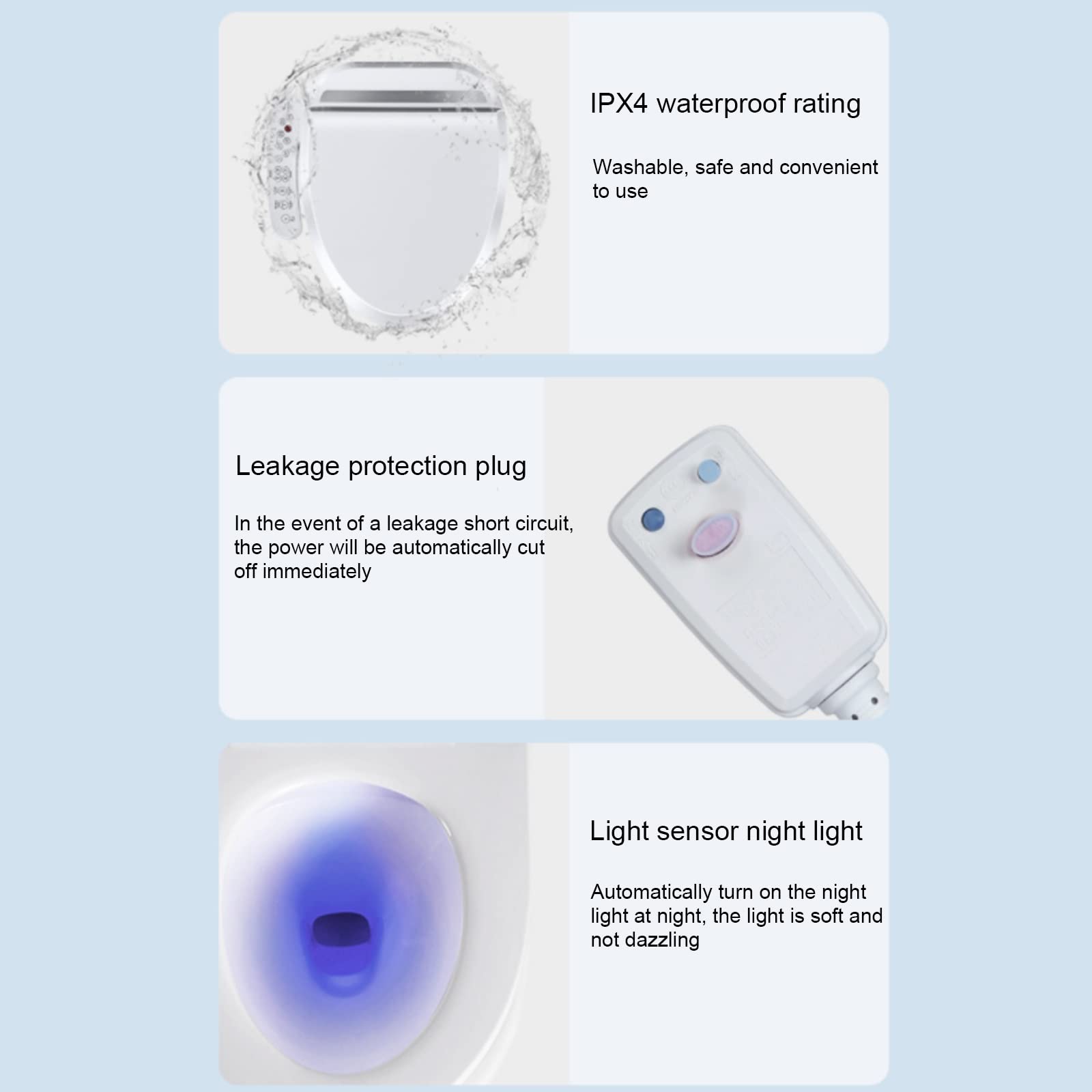 JYMYGS Electronic Bidet Toilet Seat Elongated Smart Heated Toilet Seat, Temperature Controlled Wash, Warm Air Dryer, Smart Touch Panel, Adjustable Warm Water Function, LON006MKJ