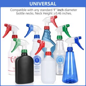 6 Pack Universal Spray Bottle Replacement Nozzle, Mist & Stream Trigger Sprayer for 16oz 24oz 32oz Bottles, Heavy Duty Mister Head Part w/ 10.2 Inch Tube for Cleaning Solutions, Car Detailing