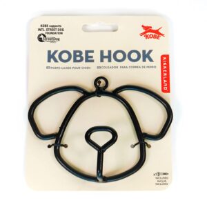 kikkerland kobe metal hanging wall mount dog leash storage hook decoration