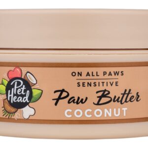 PET Head On All Paws Coconut Paw Butter 1.4 oz. Nourishing Paw Balm, Moisturizes Paws and Noses to Leave Them Soft and Crack-Free, Lickable, Gentle Formula for Puppies. Made in USA