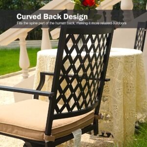 MEOOEM 2 Piece Patio Swivel Dining Chairs, Gift for Christmas, Outdoor Furniture Set for Garden Backyard Bistro