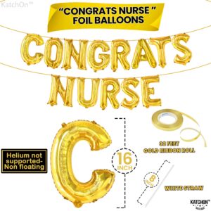 Katchon, Congrats Nurse Balloons Banner Set - 16 Inch, Pack Of 35 | Nurse Party Decorations, Nursing Graduation Decorations | Congratulations Nurse Balloons for Nurse Graduation Party Decorations