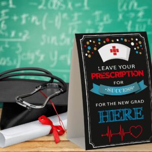 Please Leave Your Prescription for Success, 2023 Nurse Graduation Advice Cards and Sign(1+25 pk), Med School Graduation, Nurse Advice, Retirement(JYC023)