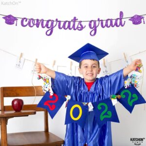 KatchOn, Glitter Congrats Grad Banner Purple - 10 Feet, No DIY Graduation Banner | Congratulations Banner, 2024 graduation party decorations | Graduation Backdrop, Graduation Decorations Class of 2024