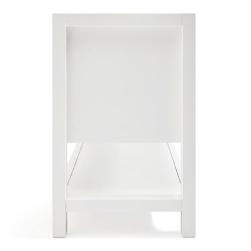 ARIEL Magnolia 60" Double Sink Base Cabinet in White