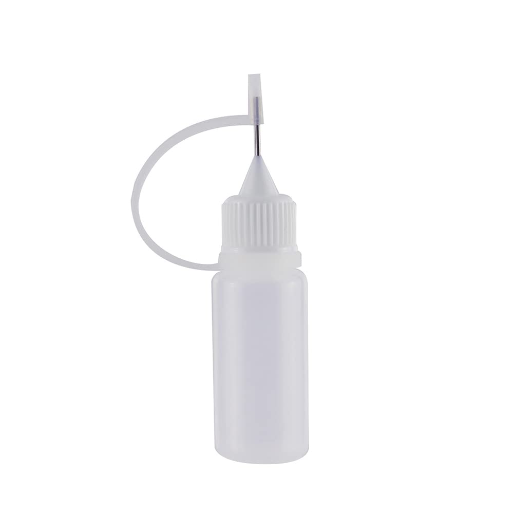 12 Pcs 10ml (0.3 oz) Squeezable Plastic Tip Applicator Bottle Dropper Bottles with Tip Caps Glue Bottle Applicator