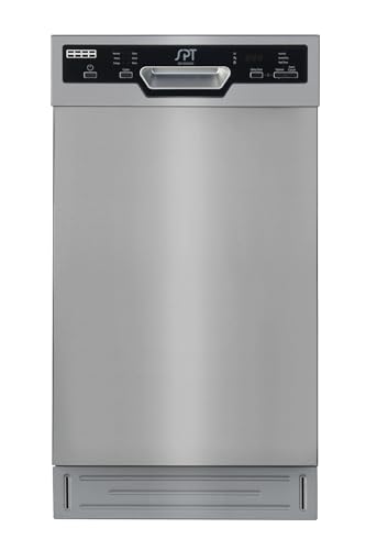 SPT SD-9254SSB 18″ Wide Built-In Stainless Steel Dishwasher w/Heated Drying, ENERGY STAR, 6 Wash Programs, 8 Place Settings and Stainless Steel Tub