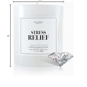 Foreverwick Stress Relief Candle | Diamond Candle Gift | Relaxing Candle Scent | Aromatherapy Candle for Bath, Destress & Clearance | Strong Scented Candles for Decor | 14 oz & 70 Hours Burning Time