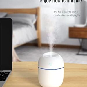 Portable Mini Humidifier, 220ml Small Cool Mist Humidifier, USB Personal Desktop Humidifier for Baby Bedroom Travel Office Home, Auto Shut-Off, 2 Mist Modes, Super Quiet (White)