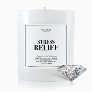 foreverwick stress relief candle | diamond candle gift | relaxing candle scent | aromatherapy candle for bath, destress & clearance | strong scented candles for decor | 14 oz & 70 hours burning time