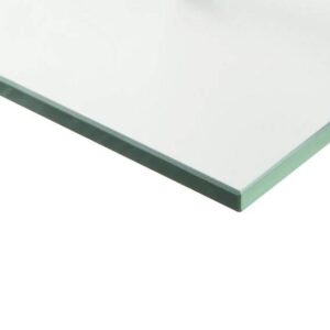 Pro Safe Glass 4.75" X 24" Rectangle Tempered Clear Floating Glass Shelf - Glass Only