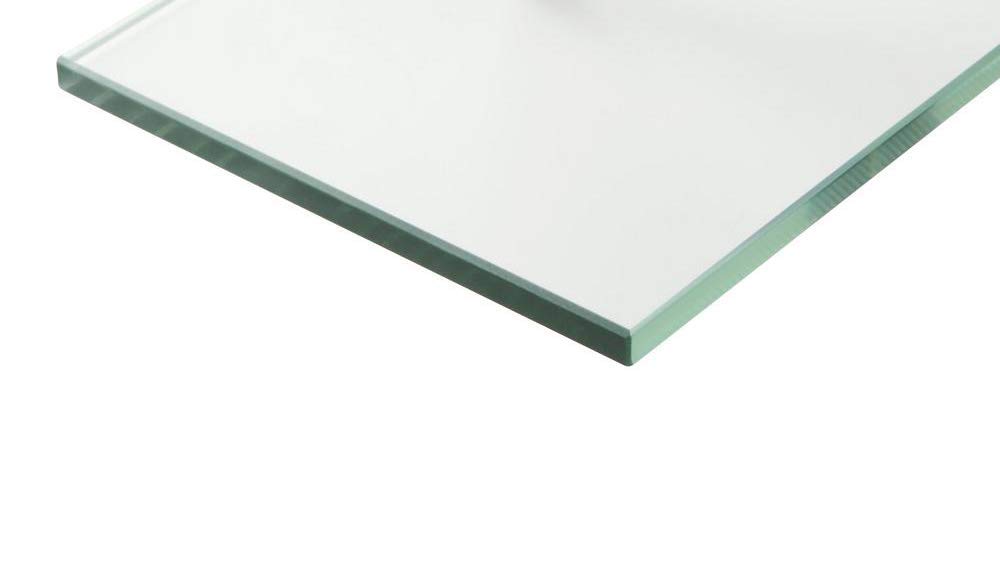 Pro Safe Glass 4.75" X 24" Rectangle Tempered Clear Floating Glass Shelf - Glass Only