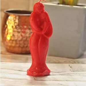 Rajasthaniartdecor Man Woman Colour Love Couple Home Décor Candle Size 5.5 Inches (Red Pack of 2), Red,pink (RADC002-V)