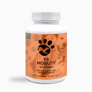 k9 mobility – dog hip & joint supplement for developing strength, function, & relief – x60 bacon flavor chew tablets