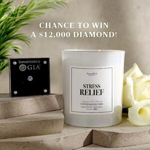 Foreverwick Stress Relief Candle | Diamond Candle Gift | Relaxing Candle Scent | Aromatherapy Candle for Bath, Destress & Clearance | Strong Scented Candles for Decor | 14 oz & 70 Hours Burning Time