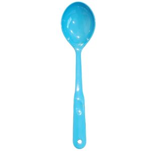 handy housewares 12.5" long handled colorful melamine basting/serving spoon (blue, 3 pack)