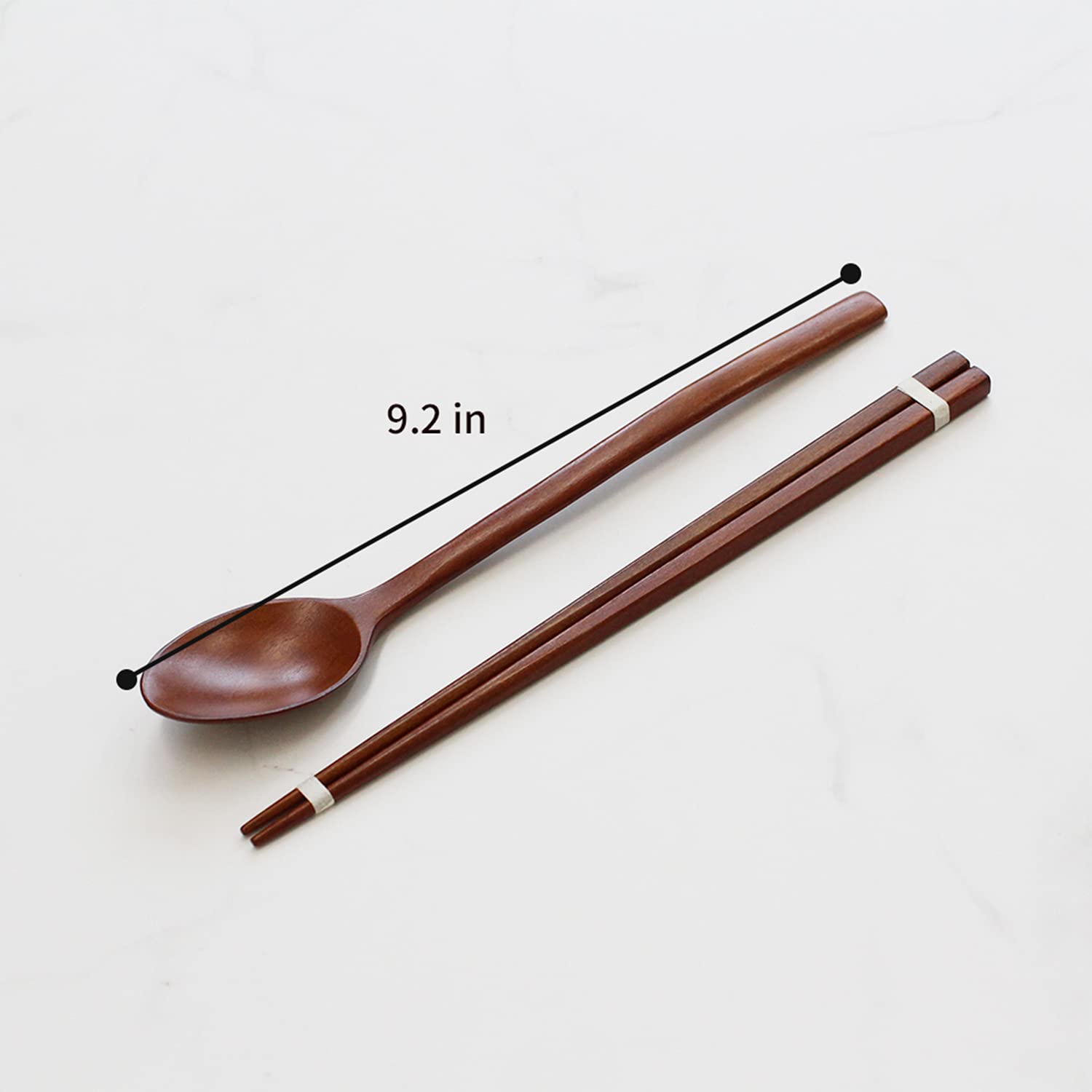 Chopsticks Reusable Korea traditional lacquer Wooden Spoon Chopsticks 4 Pairs