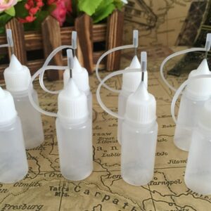 12 Pcs 10ml (0.3 oz) Squeezable Plastic Tip Applicator Bottle Dropper Bottles with Tip Caps Glue Bottle Applicator